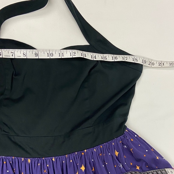 Disney Dress Shop Hocus Pocus Dress Size L tea length Halloween witches flames - Picture 9 of 13